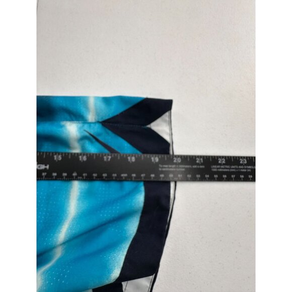 Nike Mens Blue Gradient Swim Trunks Medium Mesh Lining Polyester Elastic Waist - Picture 4 of 11